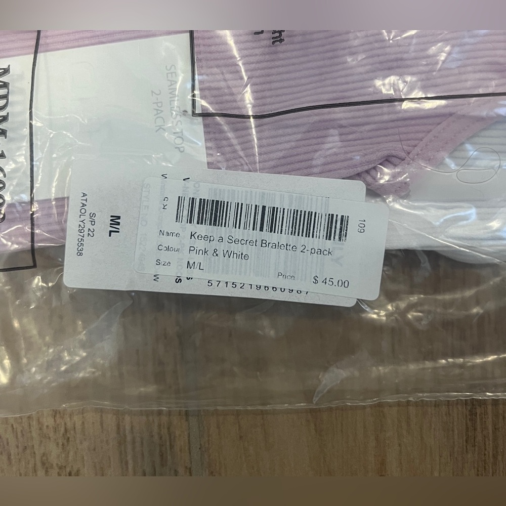 BNWT Ribbed Bralette 2-pack - Picture 4 of 5